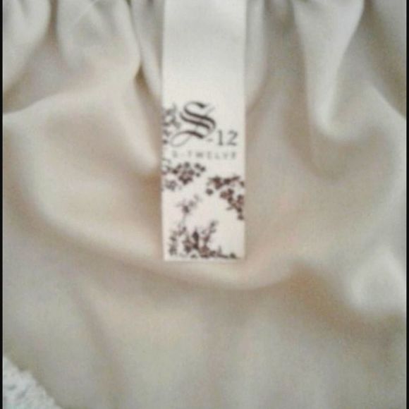 S-Twelve Boho Chic Romantic Bridal Off White Laced Ruffled Midi Dress - Picture 7 of 8